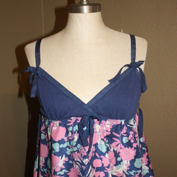 ANTHROPOLOGIE LILKA BLUE FLORAL BEACH DRESS EMPIRE WAIST - MEDIUM 4 - Picture 5 of 5